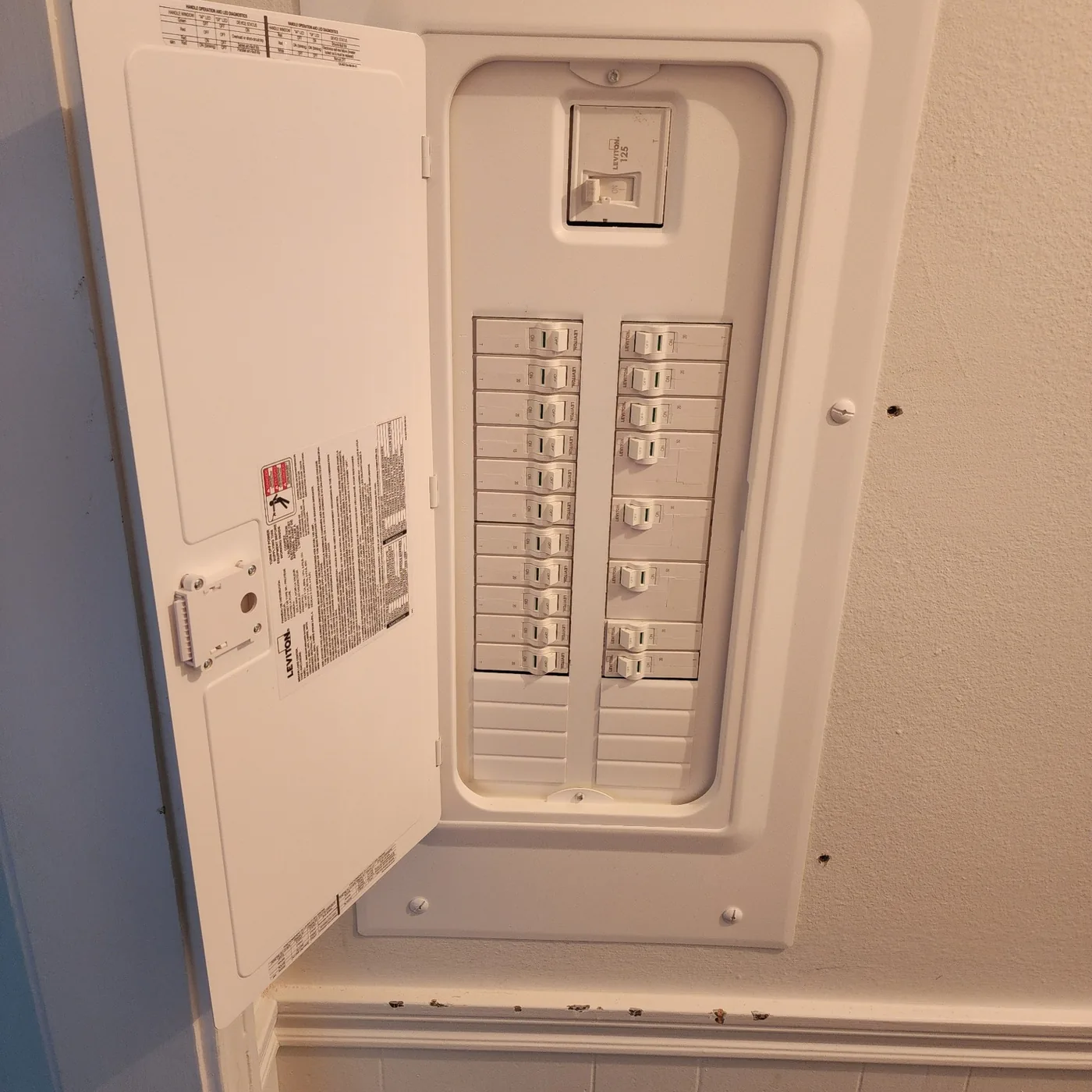 Completed residential electrical panel upgrade