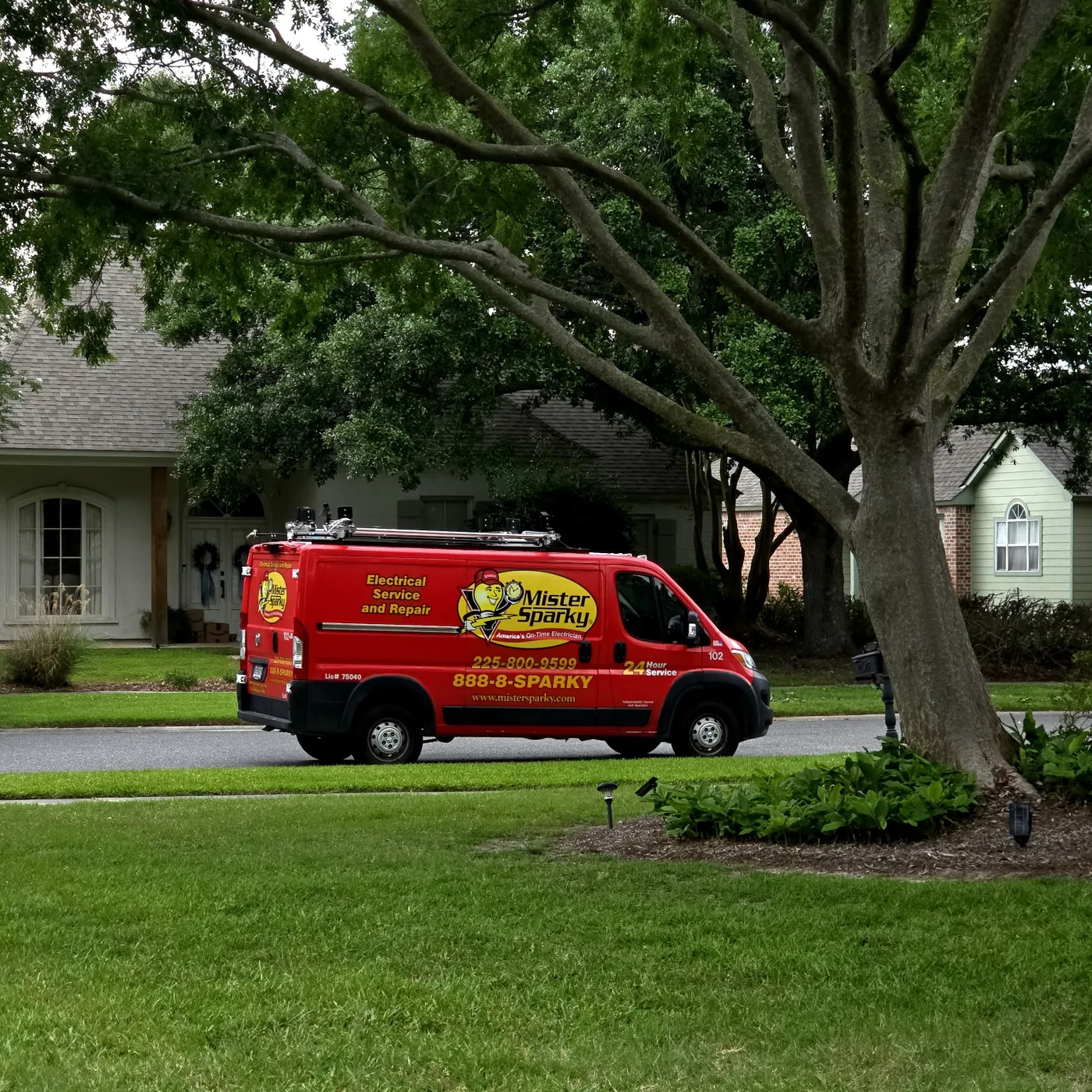 Mister Sparky electrical service van