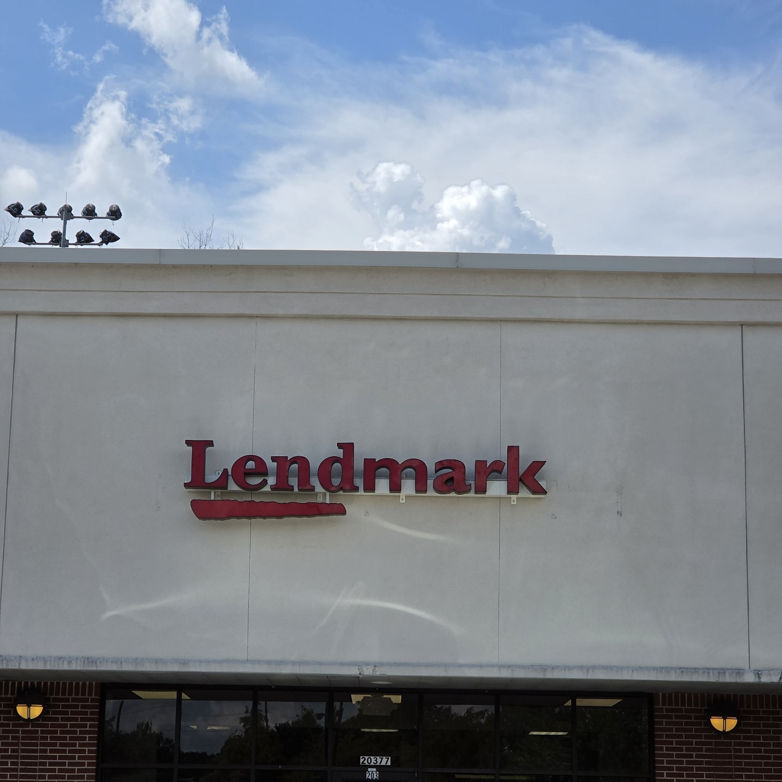 Lendmark storefront at a commercial electrical build-out project